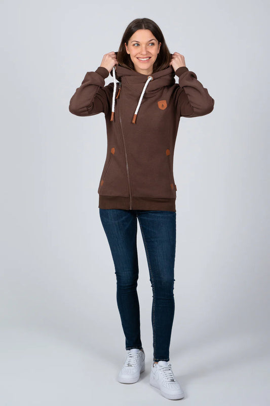 Athena Mahogany Full-Zip Hoodie